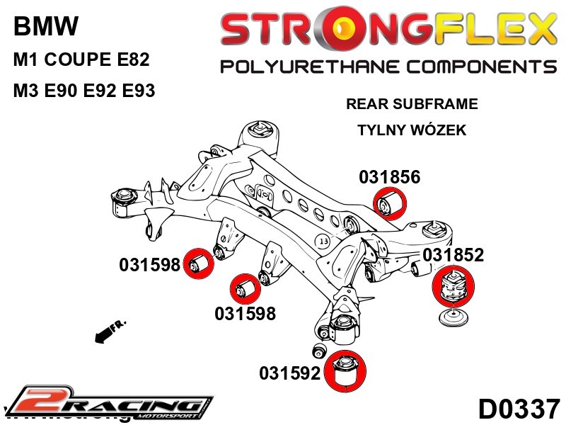 Zadní diferenciál přední silentblok Sport 031598A