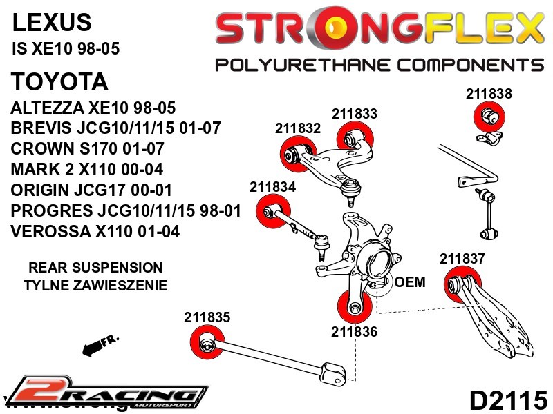 Zadní stabilizátor silentblok 211838B