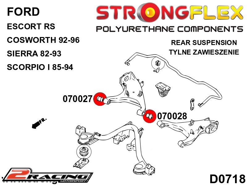 Zadní pomocné rameno vnitřní silentblok Sport 070028A