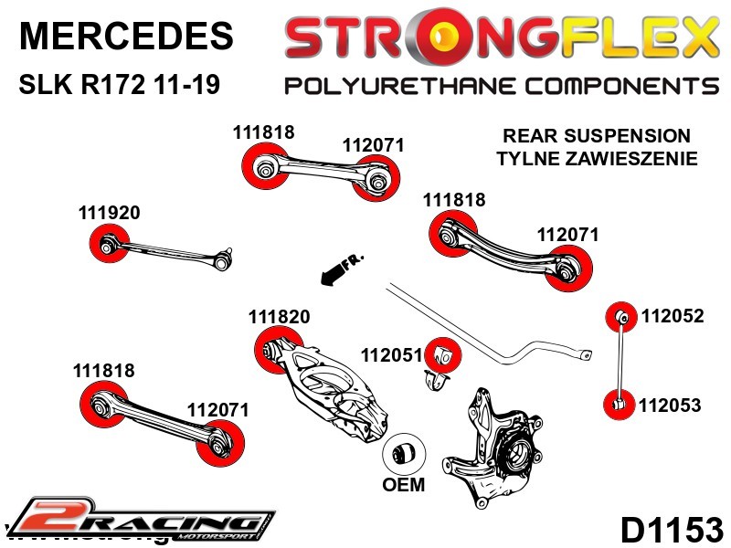 Zadní pomocné rameno vnitřní silentblok 33mm Sport 111820A