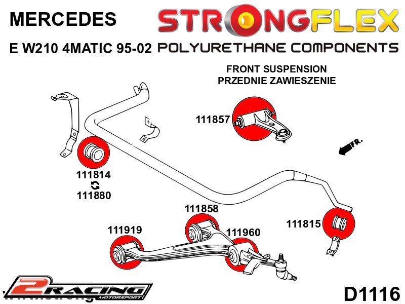 Přední rameno vnější silentblok Sport 111960A