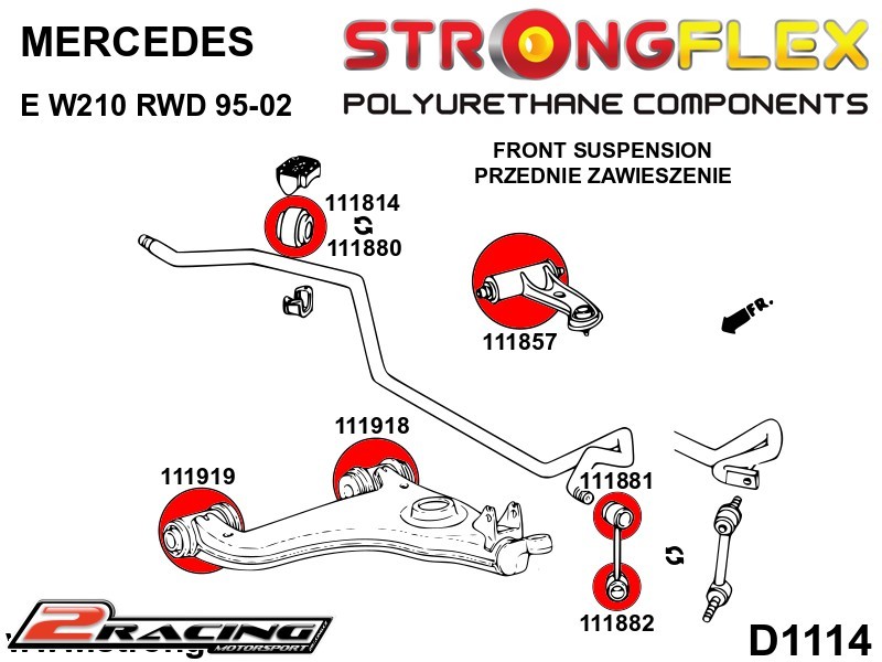 Přední spodní rameno zadní silentblok Sport 111918A