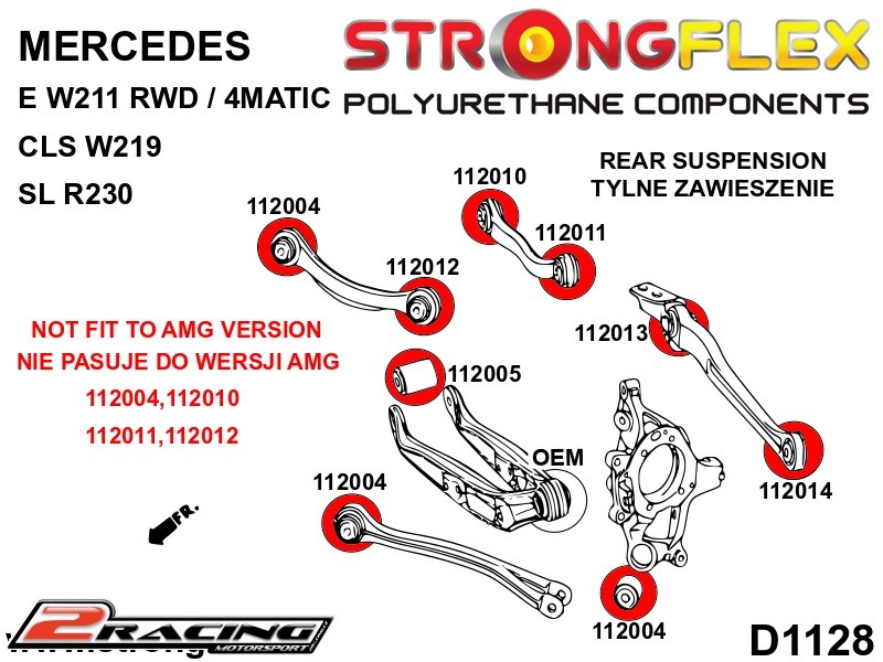 Zadní spodní rameno vnitřní silentblok Sport 112010A