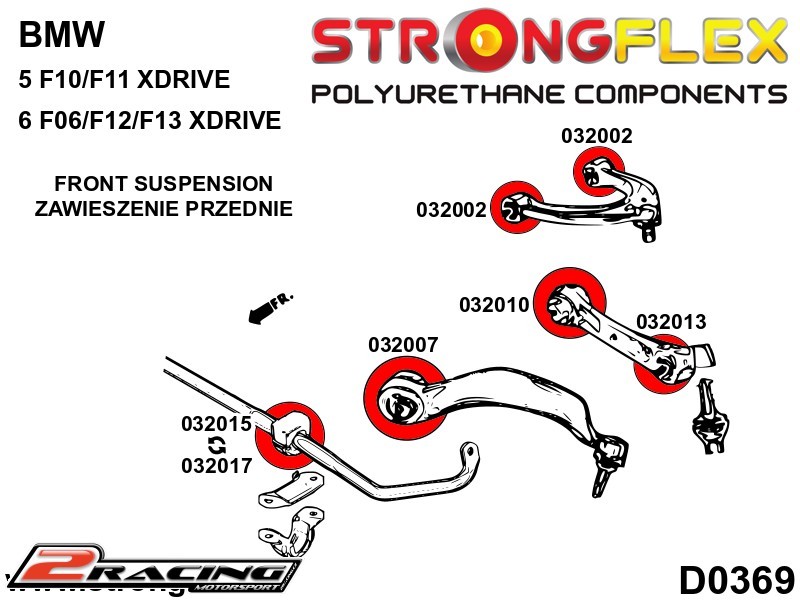 Komplet přední silentbloky kit Sport 036059A