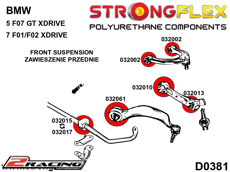 Přední silentbloky kit Sport 036078A