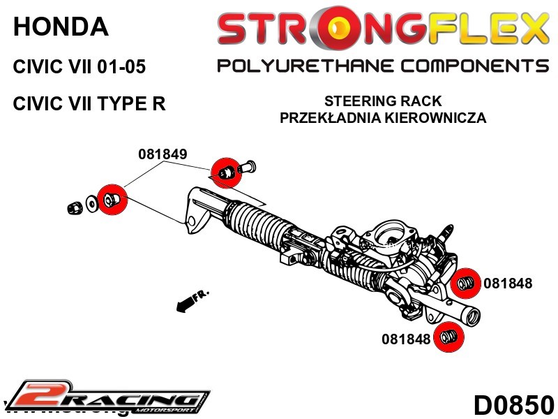 Hřeben řízení silentblok Sport 081848A