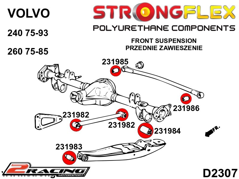 Zadní vlečné rameno silentblok Sport 231983A