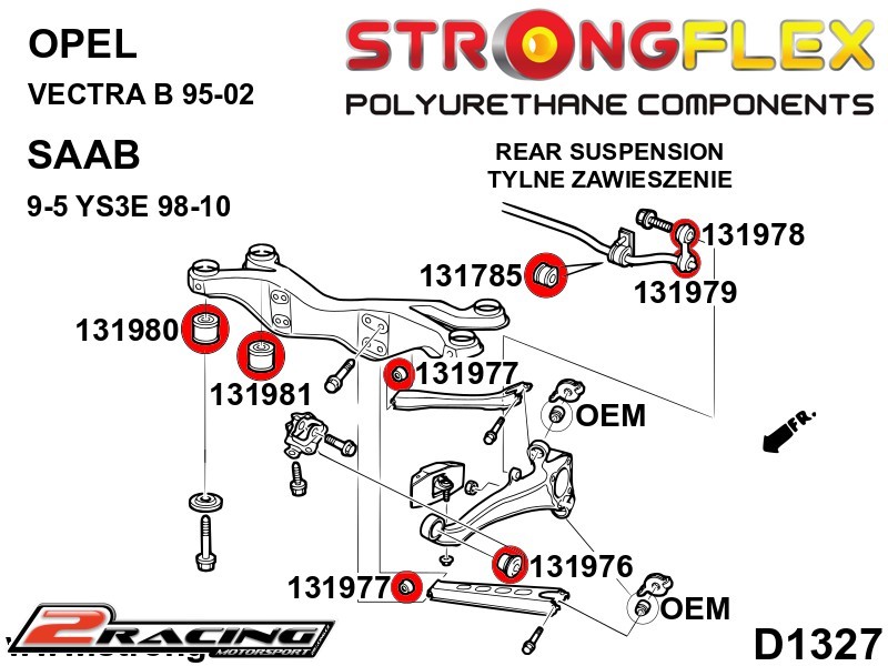 Zadní stabilizátor multilink silentblok Sport 131978A