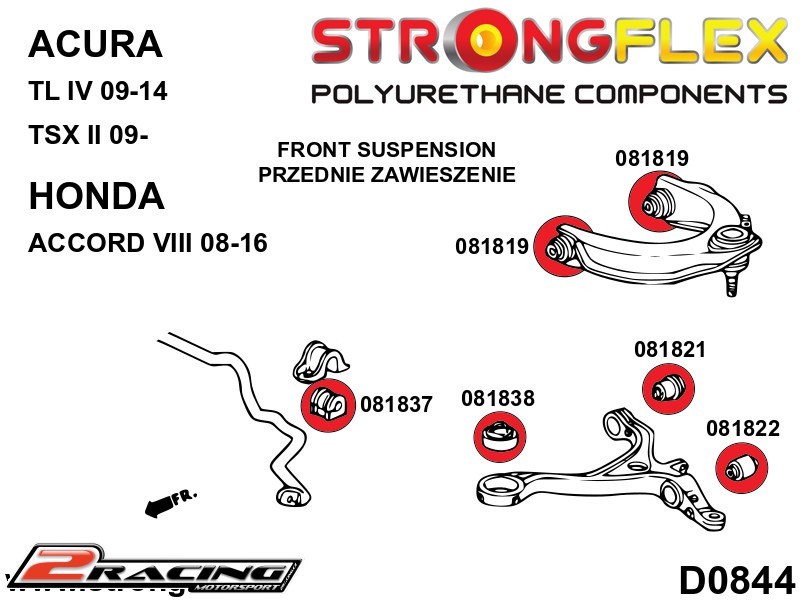Přední silentbloky kit Sport 086238A