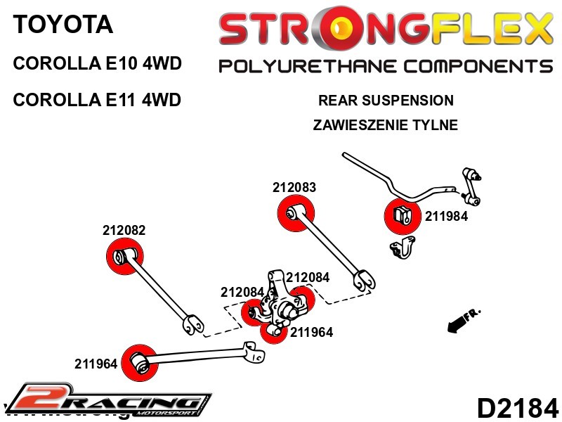 Zadní příčné rameno zadní silentblok Sport 212083A