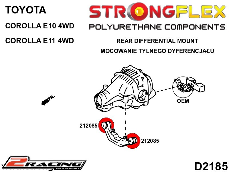 Zadní diferenciál silentblok Sport 212085A
