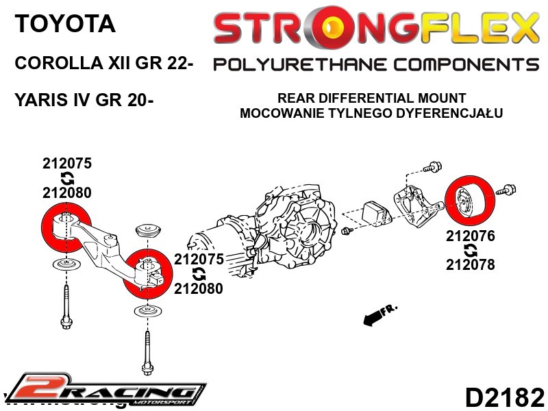 Zadní diferenciál zadní silentblok 212076B
