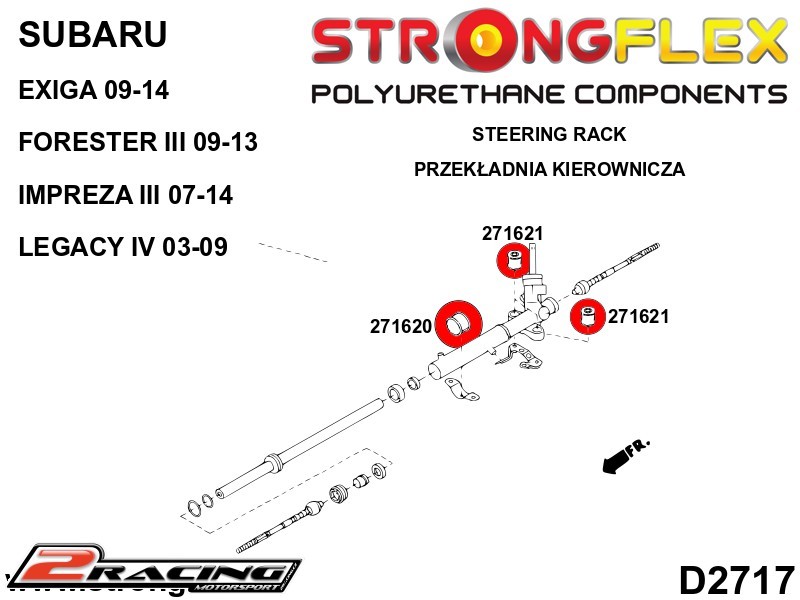 Hřeben řízení silentblok Sport 276183A