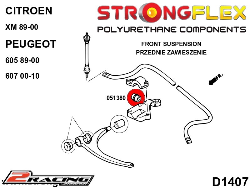 Přední stabilizátor silentblok Sport 051380A