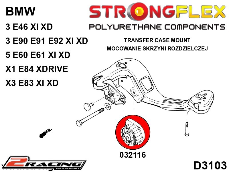 Uložení převodovky vložka silentbloku 032116B