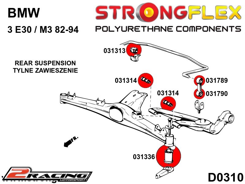Zadní stabilizátor multilink silentblok Sport 031790A
