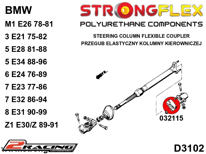 Flexibilní hardy spojka řízení Sport 032115A