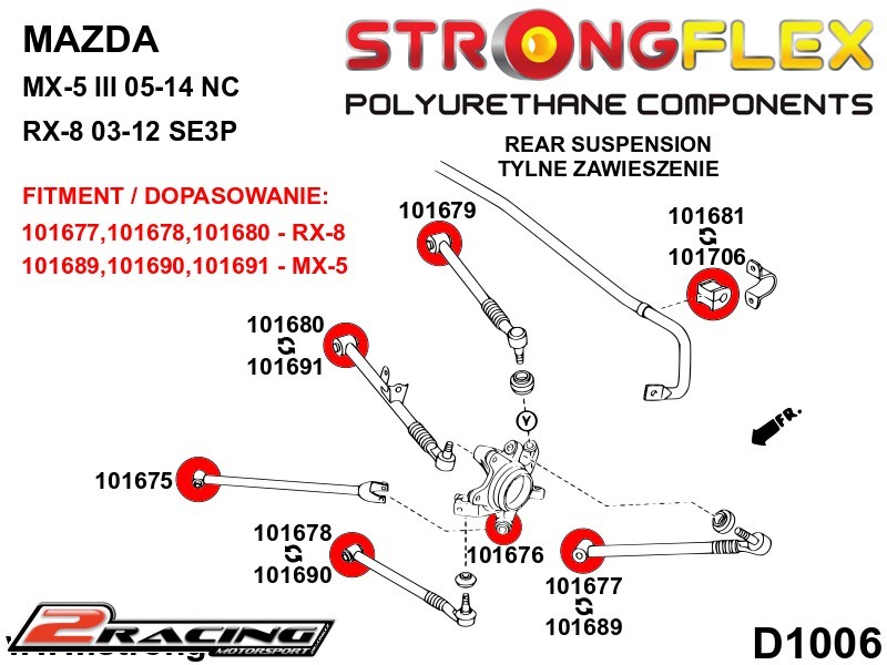 Zadní rameno spodní přední silentblok 101678B