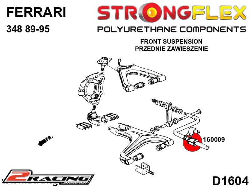 Zadní stabilizátor silentblok Sport 160009A