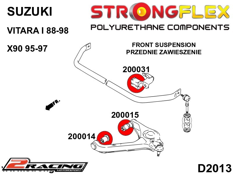 Přední stabilizátor silentblok Sport 200031A