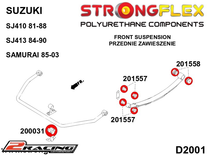 Přední stabilizátor silentblok 200031B