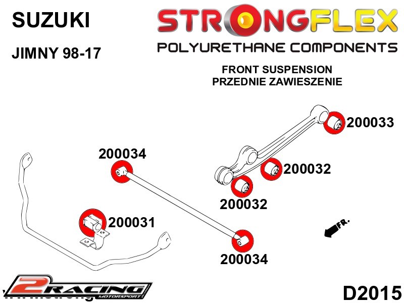 Přední stabilizátor silentblok 200031B