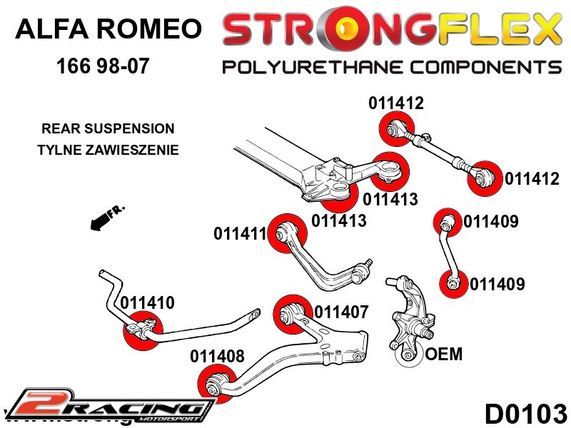 Zadní svislé rameno silentblok Sport 011409A