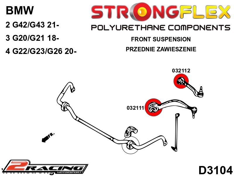 Přední rameno přední silentblok Sport 032111A