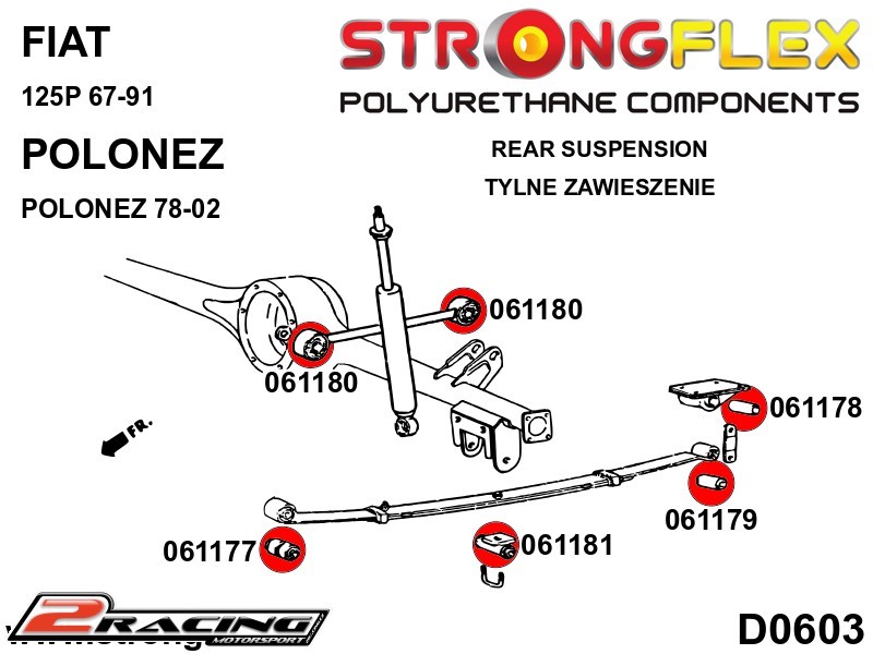 Zadní uložení k diferenciálu 061180B