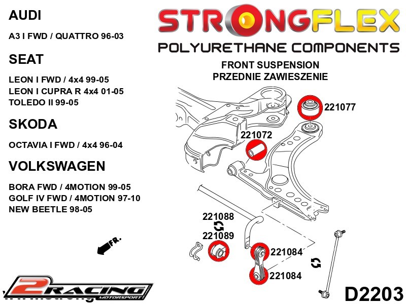 Stabilizátor multilink silentblok Sport 221084A