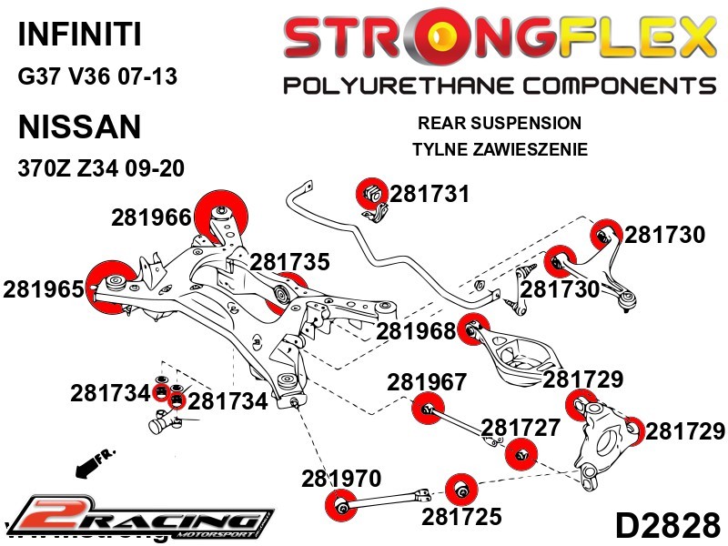 Zadní diferenciál zadní silentblok Sport 281735A