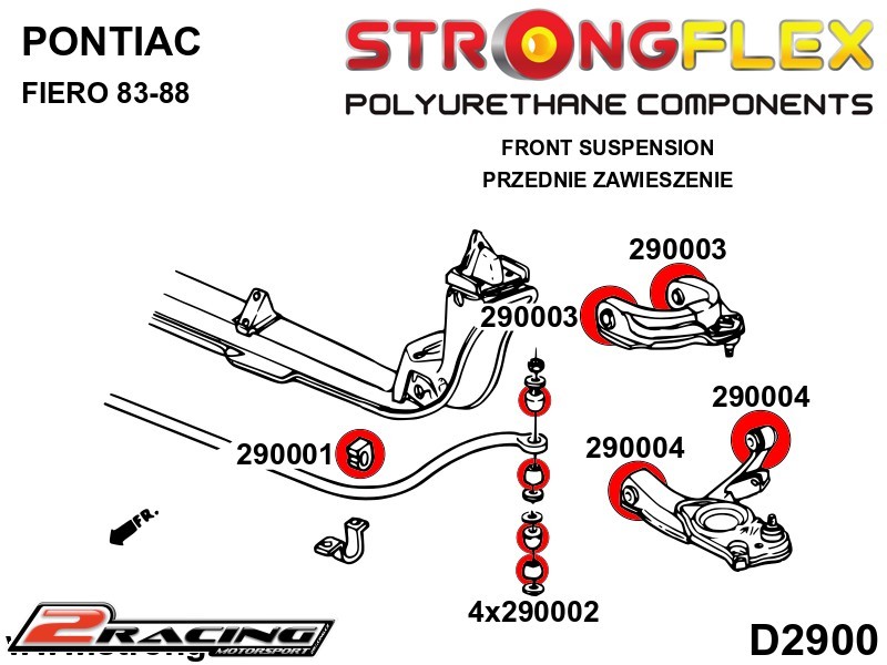Přední stabilizátor silentblok 290001B