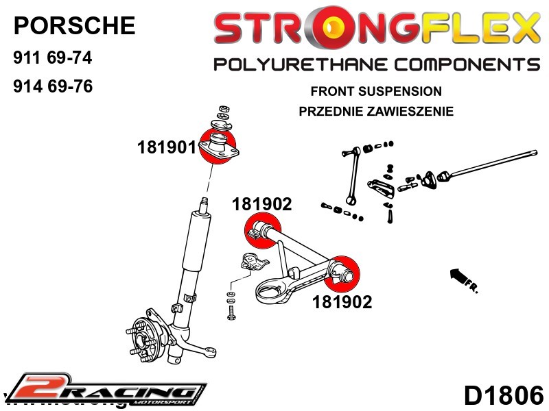 Horní uložení předního tlumiče silentblok 181901B