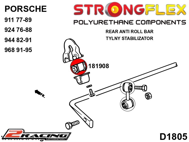 Zadní stabilizátor silentblok Sport 181908A