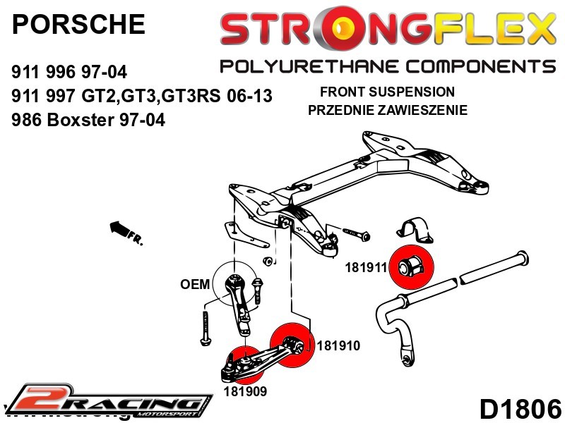 Přední stabilizátor silentblok Sport 181911A