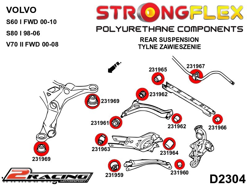Zadní nápravnice silentblok Sport 231969A