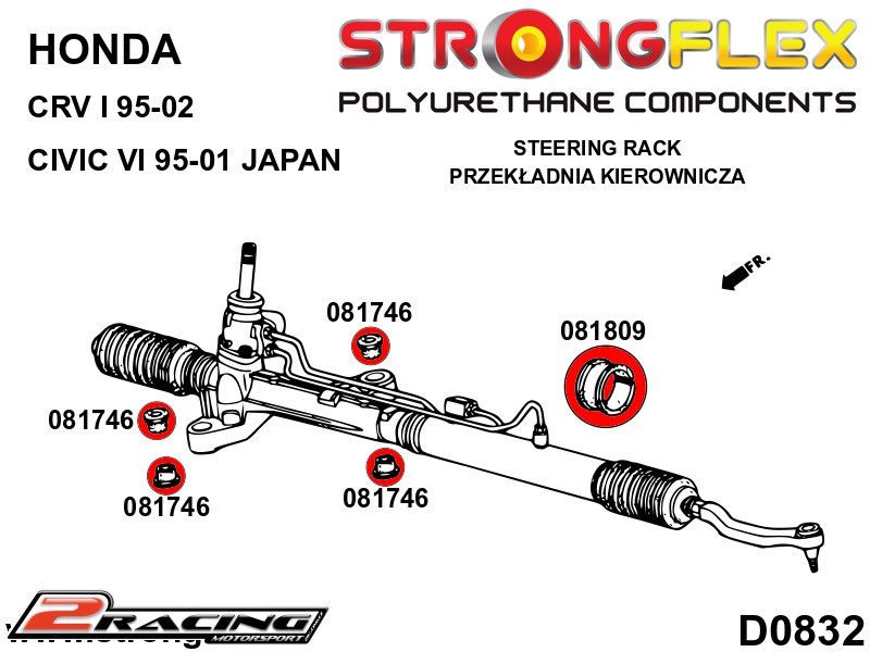Uchycení řízení silentblok 081809B