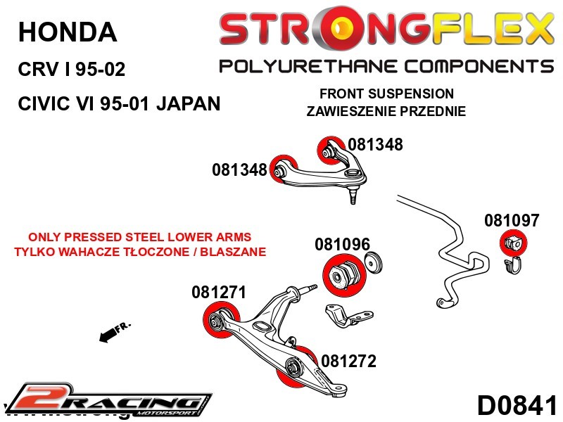 Přední stabilizátor silentblok Sport 081097A