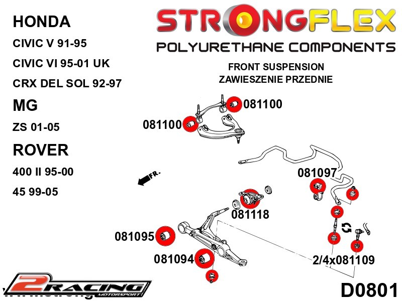 Stabilizátor silentblok 081097B