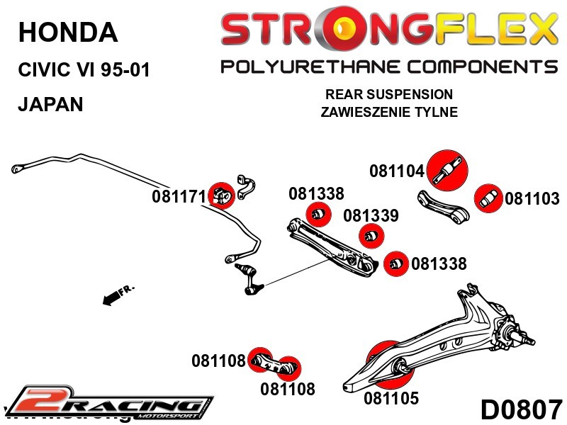 Zadní rameno silentblok 081105B
