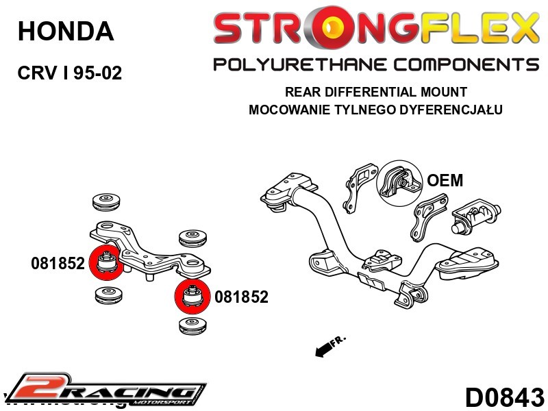 Zadní diferenciál přední silentblok 081852B