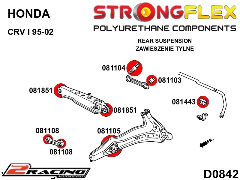 Komplet silentbloky podvozku Sport 086244A