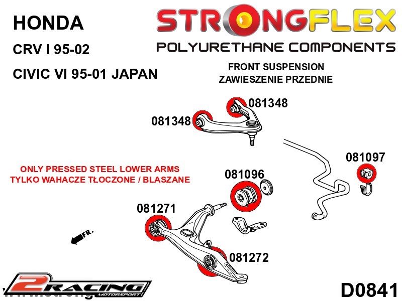 Komplet silentbloky podvozku 086244B