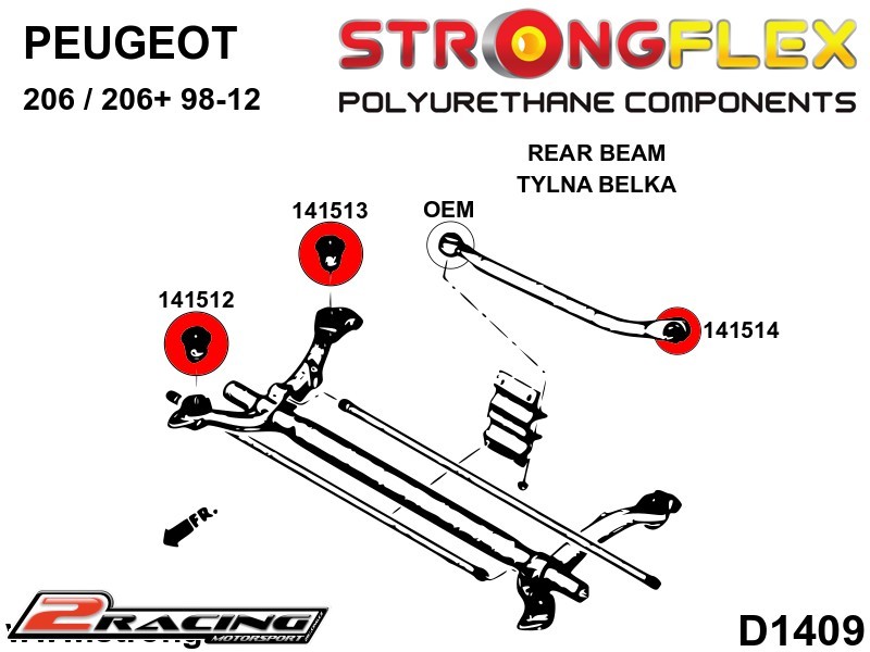 Zadní zavěšení silentbloky Sport 146106A