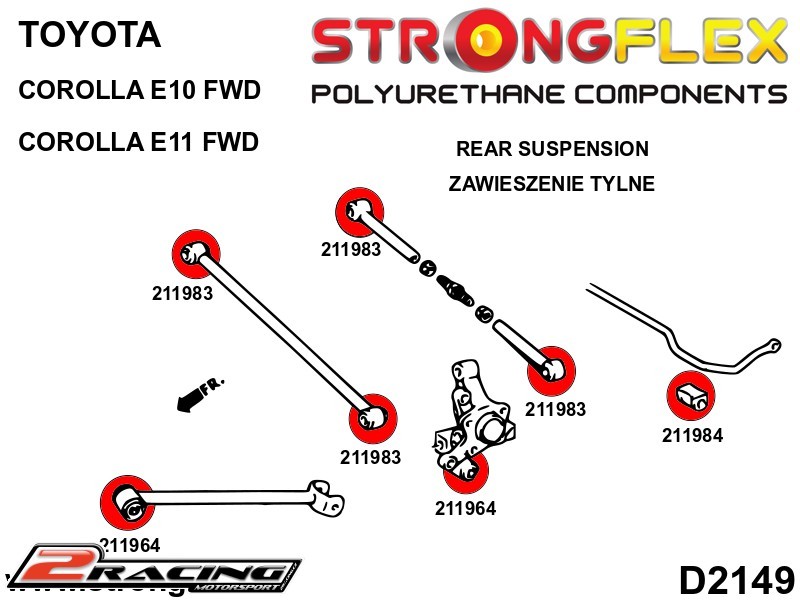 Zadní stabilizátor silentblok 211984B