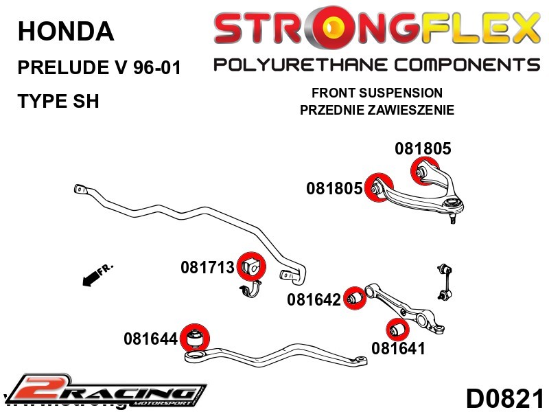 Komplet silentbloky podvozku 086206B