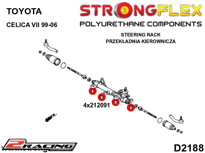 Hřeben řízení silentblok Sport 212091A