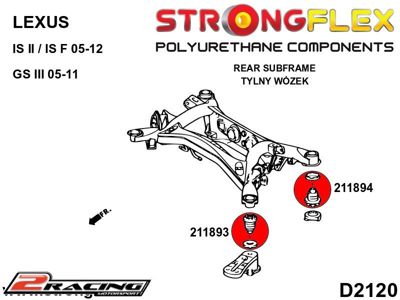 Zadní výztuha zadní silentblok Sport 211894A