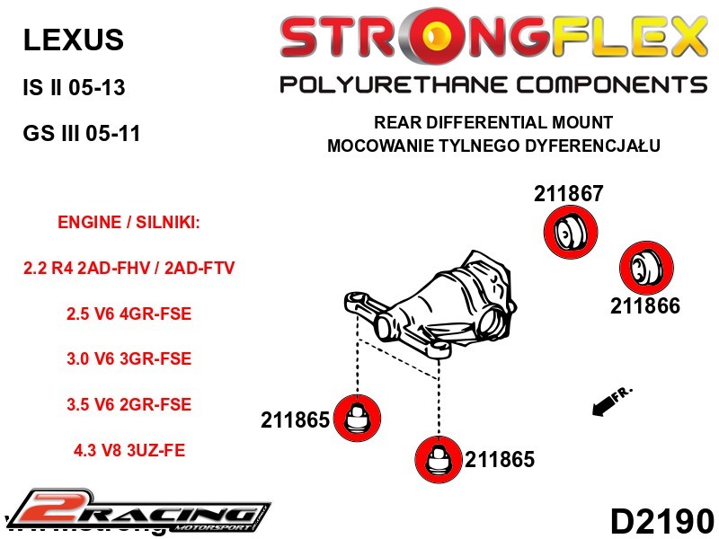 Zadní diferenciál zadní silentblok 211866B