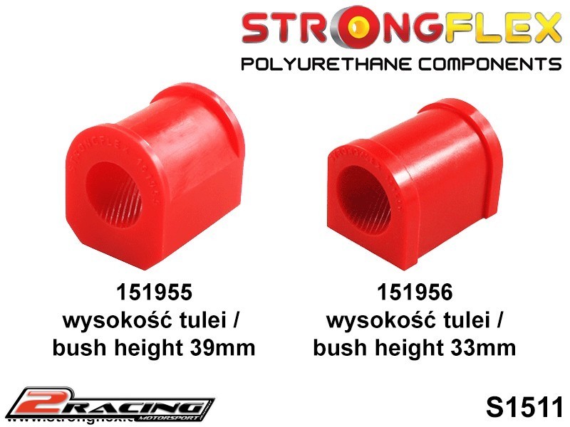 Přední stabilizátor silentblok výška 33mm 151956B